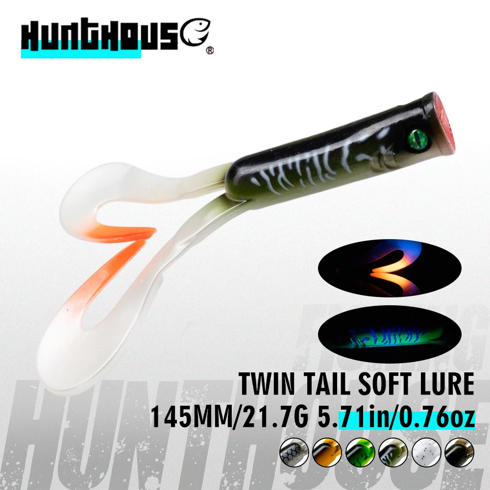 Hunthouse Señuelo Blando Doble Cola 145mm – Pesca del Lucio