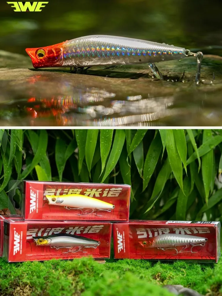 Nuevo EWE Yinbo 85F/100F superficie de agua Minnow señuelo de pesca 9g/15.5g tiro súper largo Isca Artificial Wobbler cebo duro aparejos - imagen 5