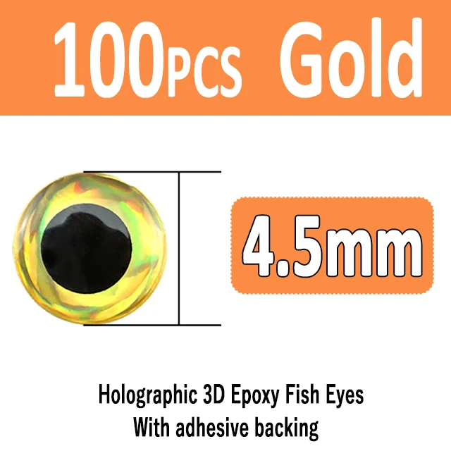 4.5mm gold 100pcs