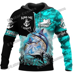 PLstar Cosmos Marlin pesca 3D impreso moda hombres Sudadera con capucha y sudadera Unisex Casual cremallera Sudadera con capucha otoño chándales QDY31