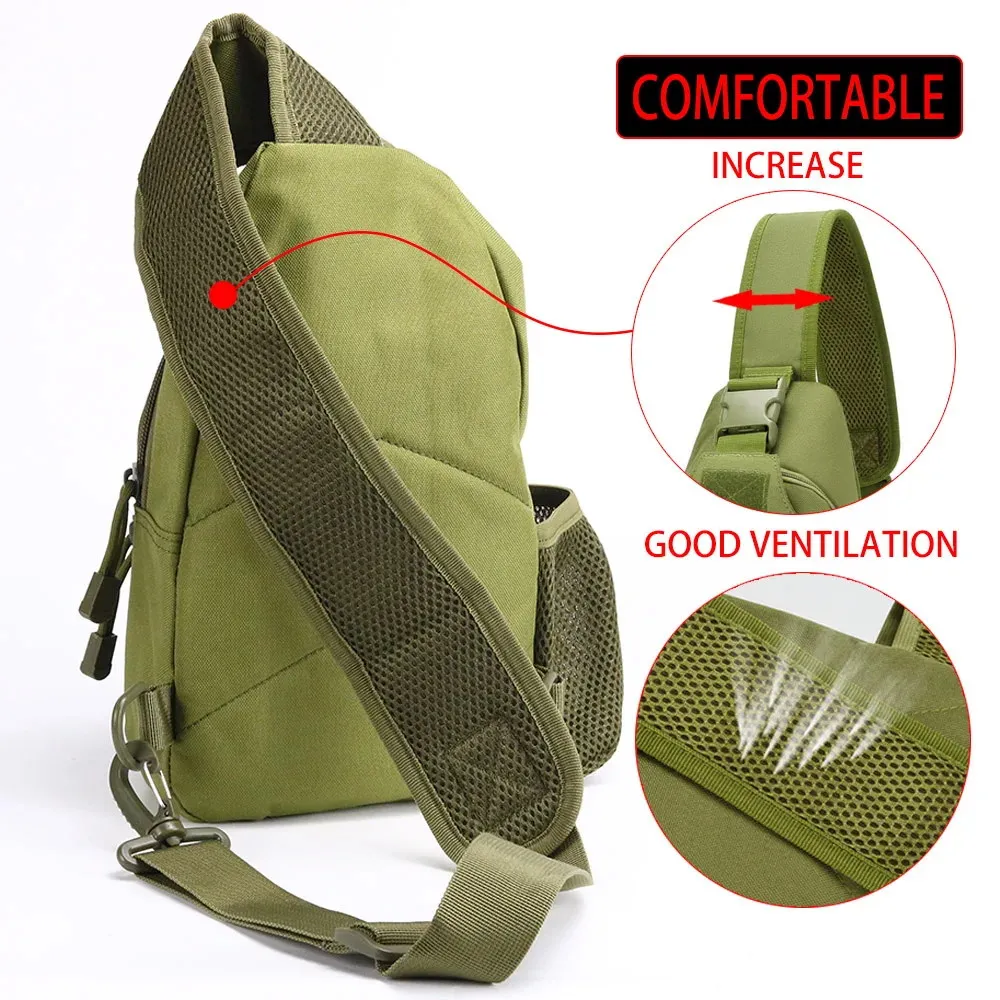 Bolsa de equipo de señuelo de carrete de pesca, bolso cruzado de hombro, almacenamiento duradero para hombres, mochila multifuncional impermeable para exteriores - imagen 5