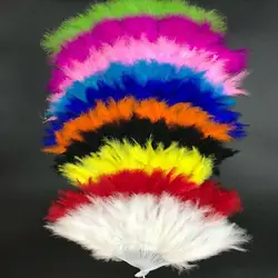 Abanico de mano plegable blanco artesanal para baile y eventos