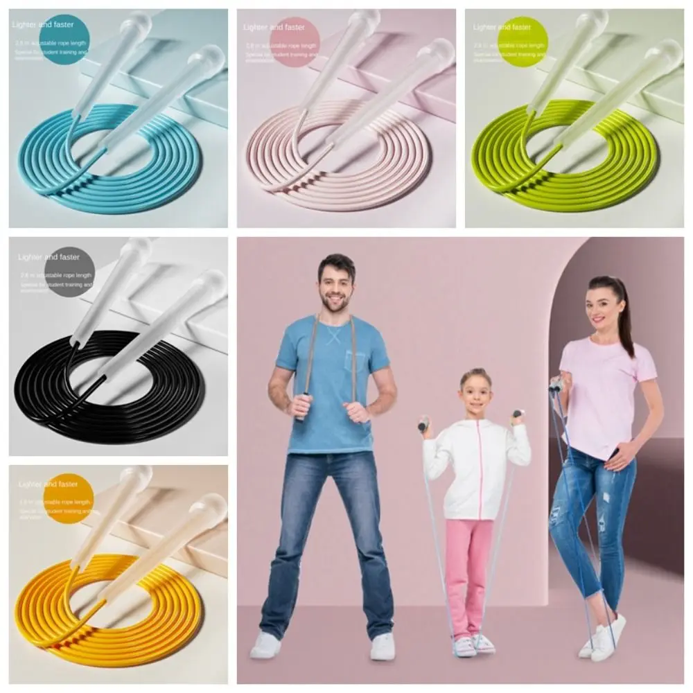 Cuerda para saltar de carreras para estudiantes, cuerda para saltar ligera ajustable para examen, mango transparente, cuerda deportiva profesional para culturismo, 2,8 m - imagen 3