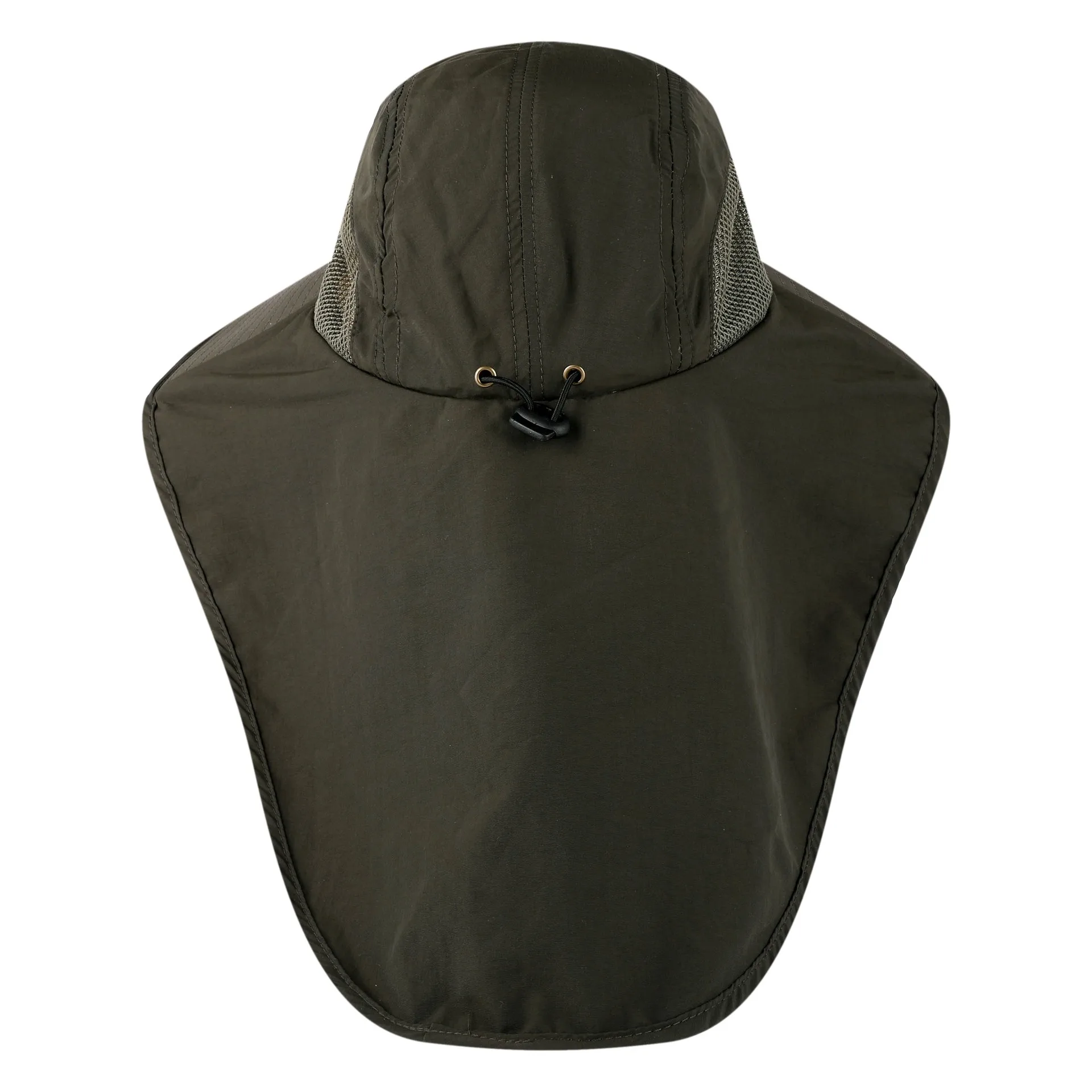 Outdoor Sports Jungle Hiking Hat Fishing Hat Wide Brim Bucket Hat with Neck Cover Quick Dry Men Fishermen Sun Protected Cap - imagen 2