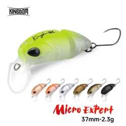 Kingdom Micro Expert-señuelo de pesca, 2,3g, 37mm, pececillo flotante articulado, cebo duro Artificial, Swimbait Topwater, Crankbait, señuelo para trucha