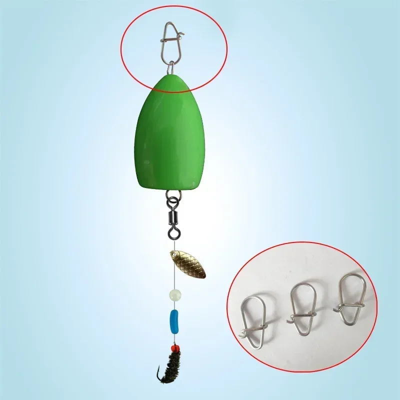 Juego de 200 pines de señuelo, Pin de calabaza mejorado + conector de equipo de pesca de doble círculo aplanado - imagen 3