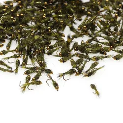 6 uds cabeza de cuentas de tungsteno con púas Jig Ninfa mosca cola de faisán hundimiento rápido húmedo Euro Ninfa mosca trucha Señuelos de pesca cebos 14-18 #