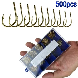 Anzuelos dorados THKFISH para carpa – Acero inoxidable con púas