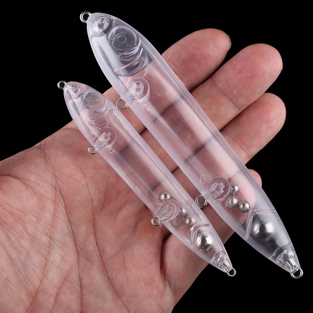 Chan'sHuang-Cebo en blanco sin pintar, cebo de 9,5 cm/13cm, sonajero de superficie, lápiz que camina el perro, aparejo de señuelo de pesca Artificial artesanal, 20 piezas - imagen 5