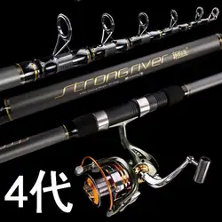ZZ92 STRONG RIVER XH Potente caña de pescar de fundición de fibra de carbono rápida de 6Kgs 5,4 m sin carrete