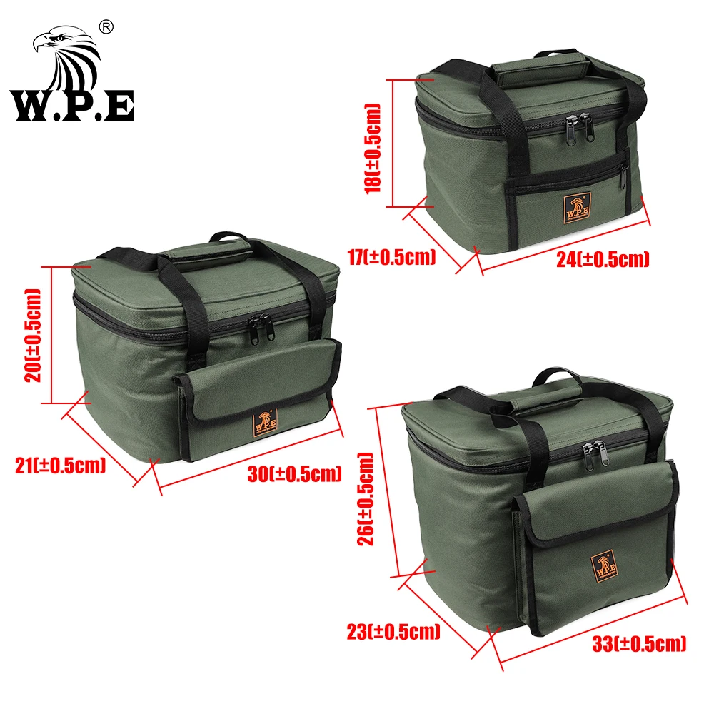 W.P.E-Bolsa de pesca de carpa, accesorio multiusos, impermeable, tela Oxford, 600D PVC, carrete de pesca, herramienta, señuelo, aislamiento frío y caliente, 1 unidad - imagen 2