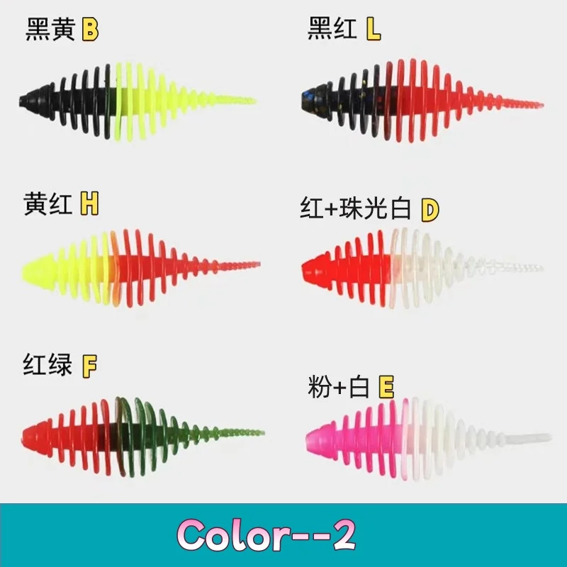 Swolfy Soft Worm vinilo jig swimbait doble color para lubina