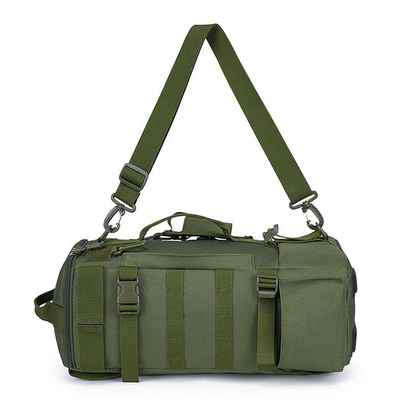 Mochila de pesca táctica, bolsa de aparejos con soportes para caña, almacenamiento de equipo de pescado, Molle, Camping, senderismo, bolsa multifuncional al aire libre - imagen 3