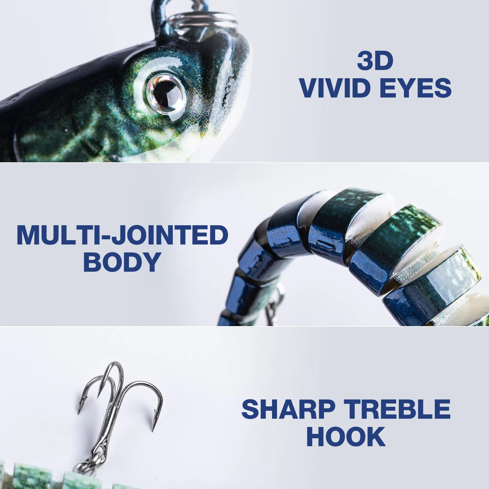 Goture-Juego de Señuelos de Pesca de 10cm y 11g, Wobblers, Swimbait, Crankbait, Swim, Bass Pike, cebo duro con giratorio para agua dulce y salada - imagen 3