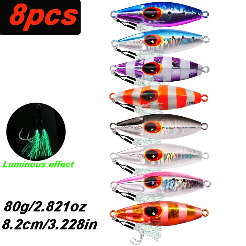 Jig Metálico para Slow Jigging Vertical – Pesca de Atún y Pez Vela