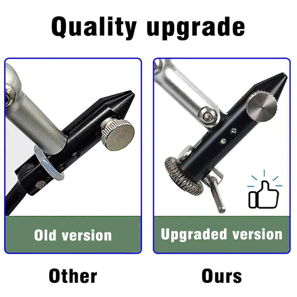 Tornillo de banco para atar moscas de pesca, portátil, giratorio de 360 grados, aleación de aluminio, montaje con abrazadera en C, mandíbulas estándar, herramientas para atar moscas - imagen 4