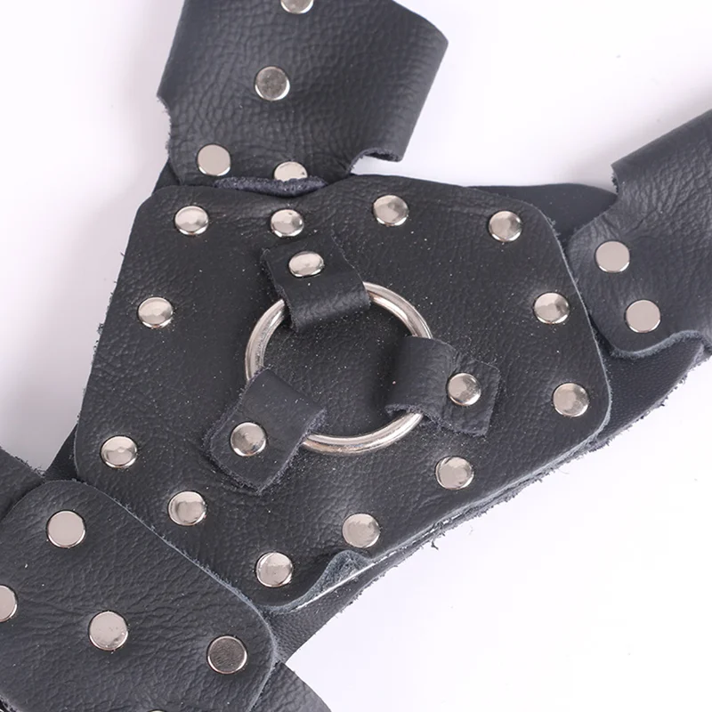 Protector de mano para pesca y tiro al aire libre, pulsera con tirachinas, traje con guardabrazos, hoja de acero de goma de cuero PU - imagen 3