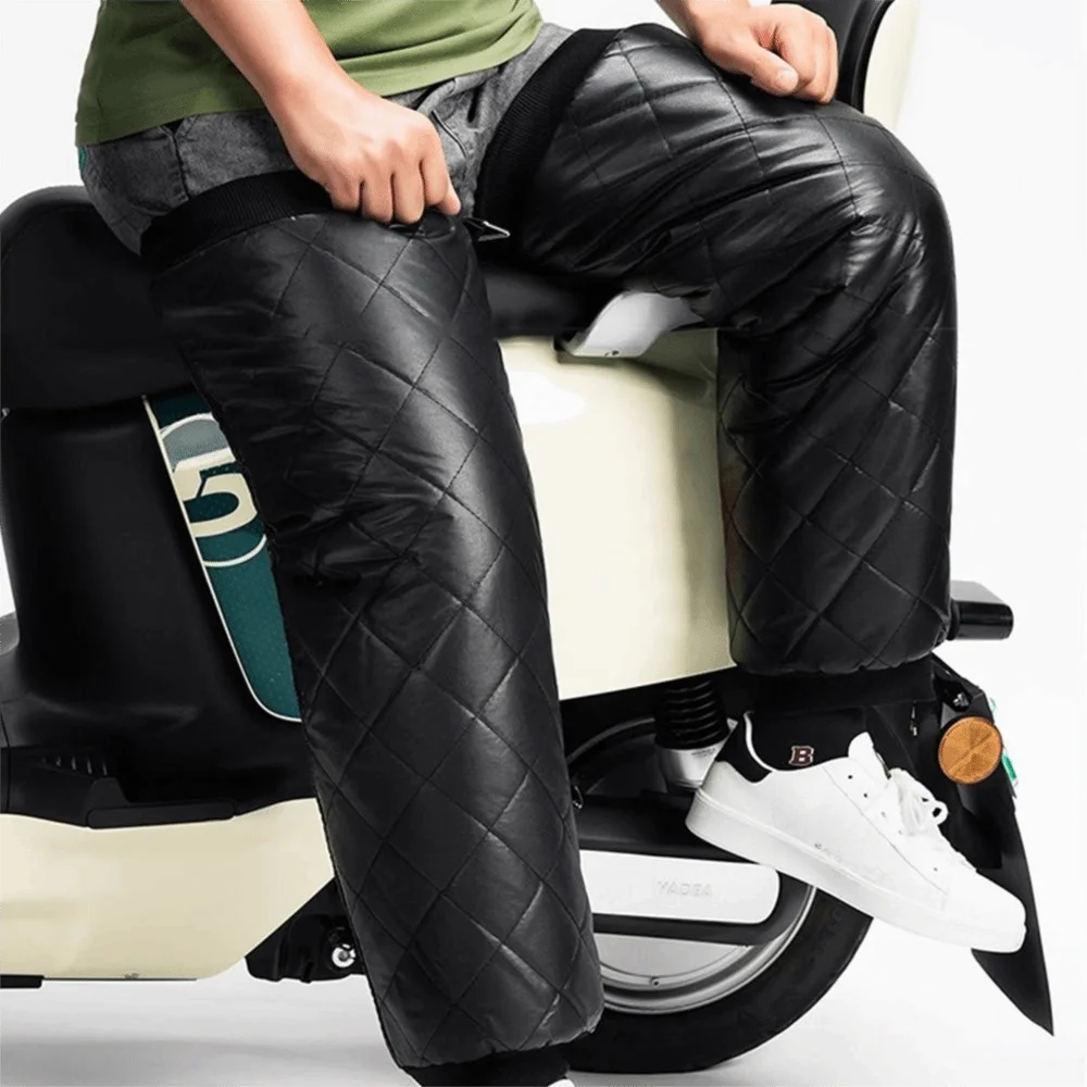 Rodilleras térmicas de terciopelo para pesca – Mangas antiviento unisex - imagen 5