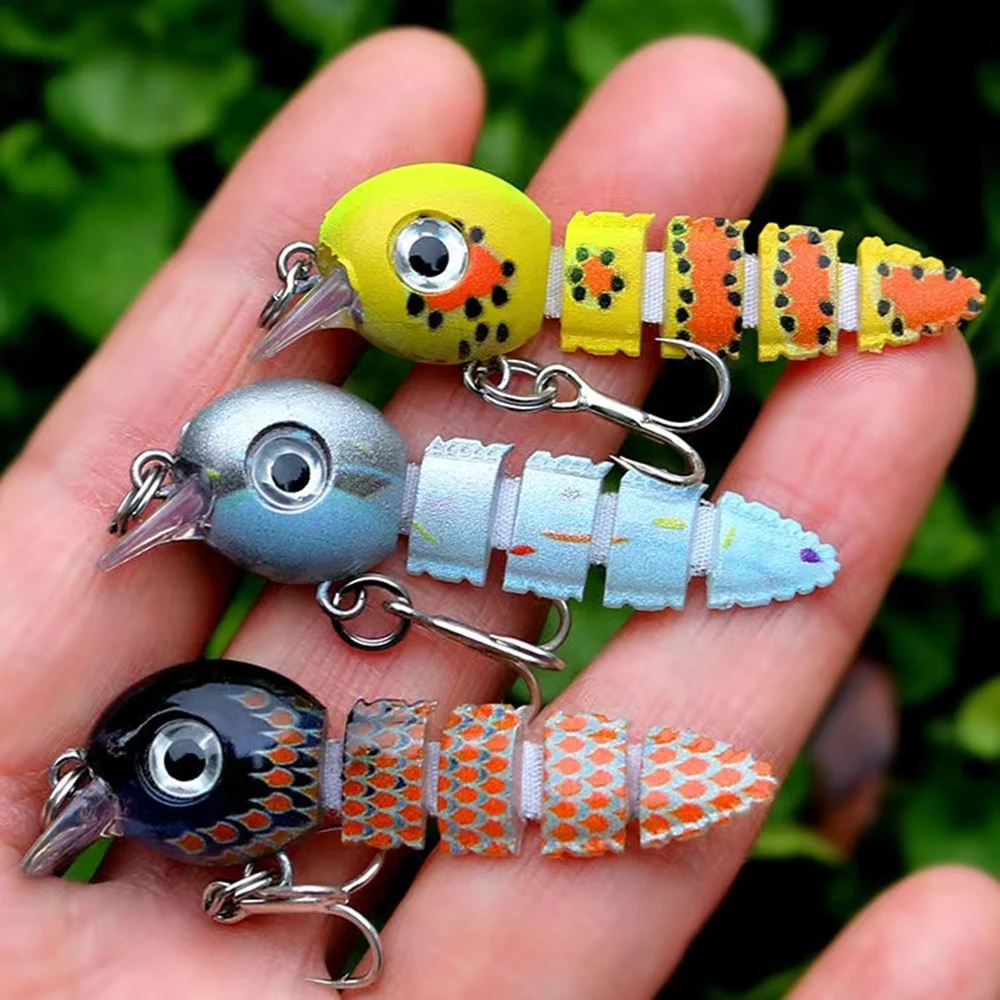 Señuelo de pesca multisección Wobblers que se hunden, pececillo, 5,5 cm, 4,3g, Swimbait, cebo duro Artificial, Crankbait, aparejos de lubina, 1 Uds. - imagen 3