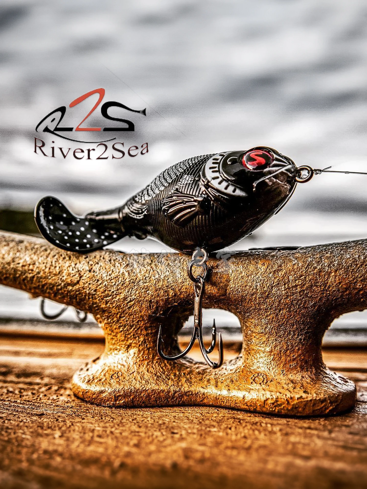 American R2s Whopper Plopper 75 mm Sistema de superficie Romo Tractor Señuelo Buzzbait - imagen 3