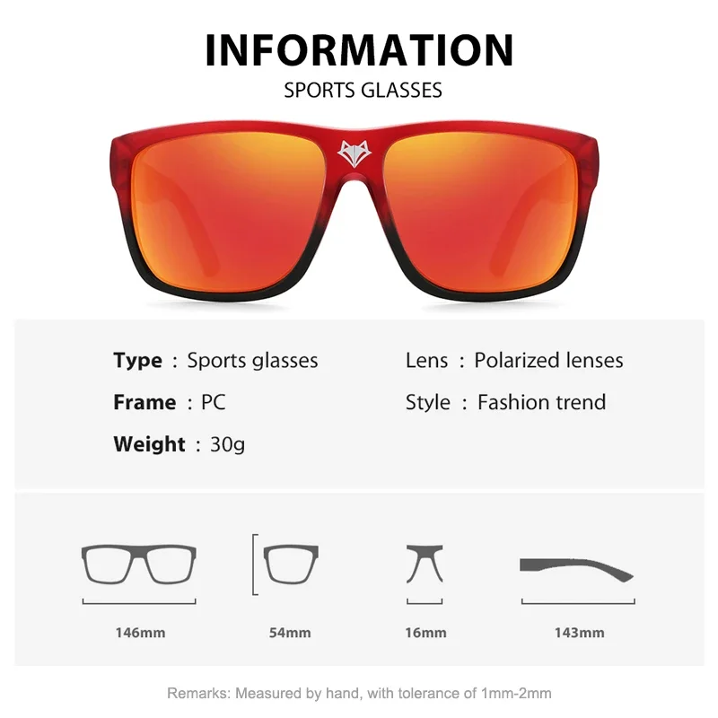 SEPFOX-gafas de sol polarizadas para hombre, lentes con espejo UV400 para pesca, senderismo, correr, conducir, ciclismo, con caja - imagen 2