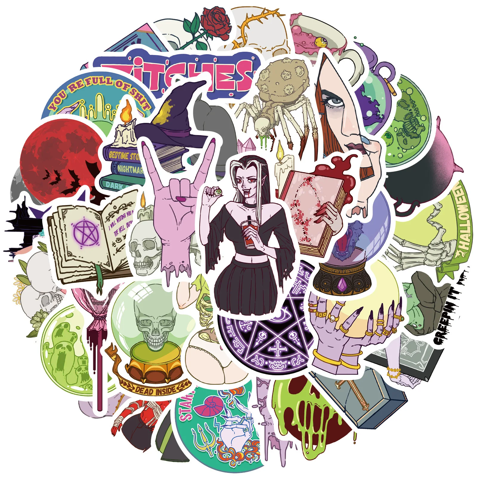 Pegatinas impermeables grafiti Bruja Hechicera para portátil y móvil - imagen 2