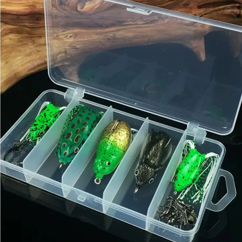 WEIHE-kit de cebo de pesca de rana suave, señuelo de pesca suave, accesorios de goma de silicona, juego de rana Ray/unidad de pesca - imagen 4