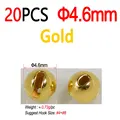 20pcs 4.6mm Gold