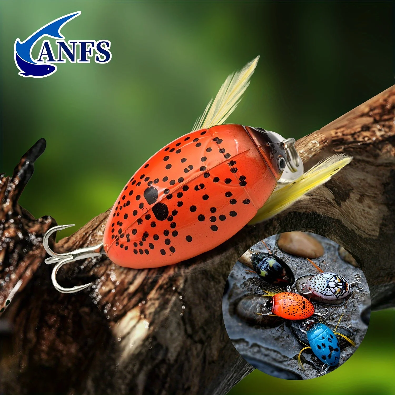 ANFS Juego de Señuelos de Pesca -4 Piezas de Cebo Artificial para Bar, Trucha - Kit de Crankbait Multicolor para Pesca en Agua Dulce y Salada - imagen 2