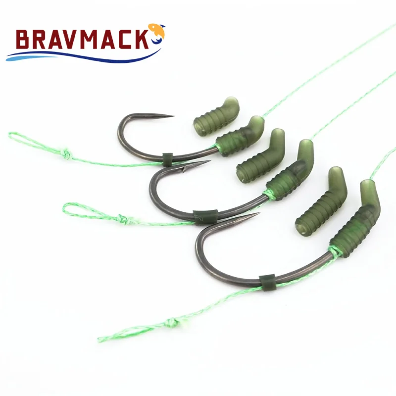 Accesorios de pesca de carpa, mangas antienredos, mangas de goma para anzuelo, alineador, aparejos terminales de pesca, 20 piezas - imagen 5