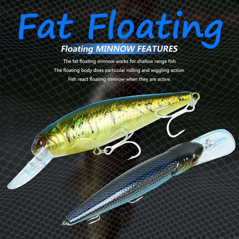 Wobbler flotante 20,5g 13,5 cm Jerkbait anzuelos triples carpa Popper Lucio Swimbait pececillo gordo señuelo de Pesca de mar cebo Artificial - imagen 5