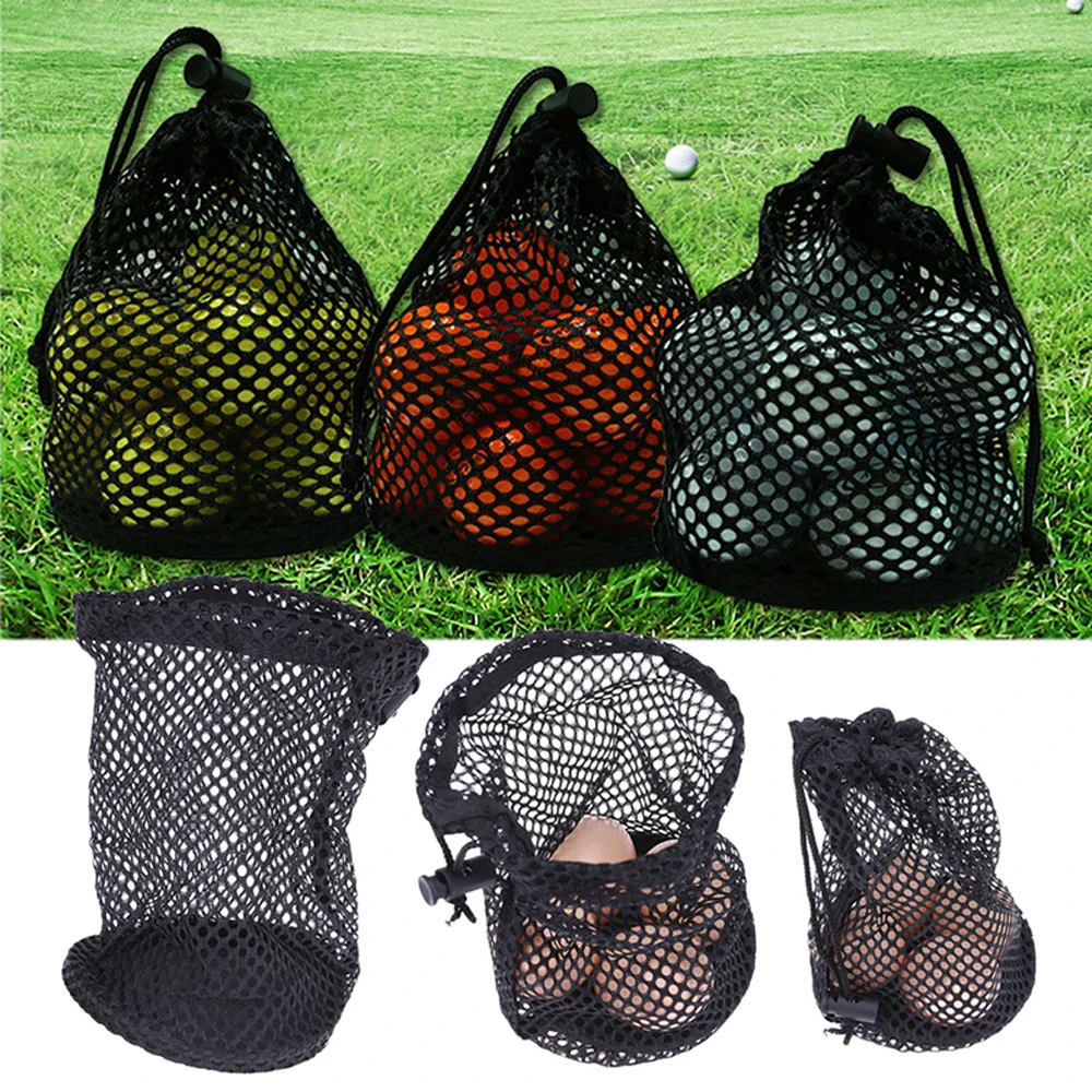 Bolsa de transporte ligera, malla deportiva de nailon 16/32/56, bolsa con cordón para pelotas, bolsa de almacenamiento para pelotas de Golf, bolsa de malla para Golf - imagen 2