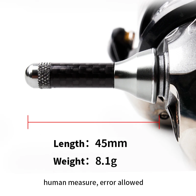 Kawa-funda de soporte para carrete de pesca, traje de fibra de carbono para la mayoría de carretes giratorios Shima, accesorio para mantener el equilibrio, peso 8,1g de longitud 45mm, 1 ud. - imagen 2