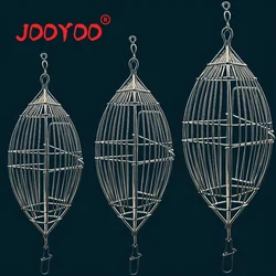 Jaula nido de acero inoxidable para pesca en el mar, jaula duradera para pollos, jaula para camarones, barco de pesca en forma de oliva con trampa para pesca de camarones, 1 ud.