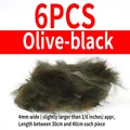 6pcs olive black