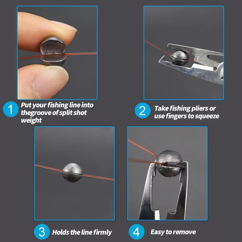 TAKBAS Plomos Pesca,Juego de anzuelos Redondos para Pesca (extraíbles, 6 tamaños),Plomo De Pesca para Pescar con Peso de Balsa(1g/2g/3g/4g/5g/7g) - imagen 5