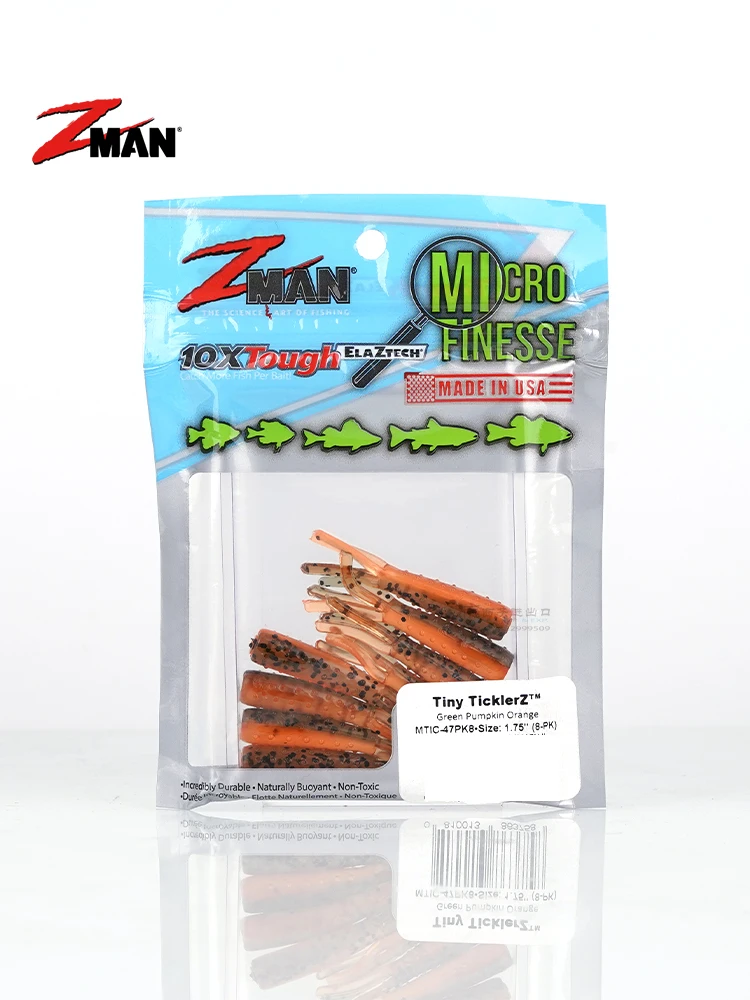 ZMAN-Cebo blando flotante Mini-piped Bug, cebo de tubo pequeño, Multi-nudo, cola en T, perca, cruce, carretera, subfalso, nuevo - imagen 3