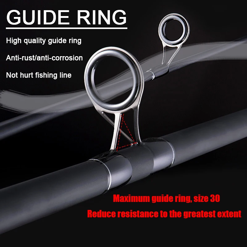 3,0 M 3,6 M 3,9 M 4 piezas caña de pescar de carpa caña de Surf de viaje giratoria 30-150g distancia de carbono lanzamiento de agua dulce caña de agua salada - imagen 3