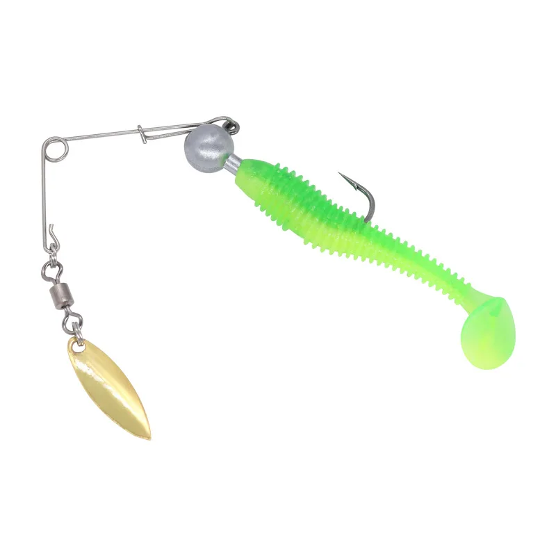 Aparejo de cebo de alambre de pesca, de 10 piezas accesorios de pesca, rotación de lentejuelas, cebo de zumbido compuesto - imagen 5