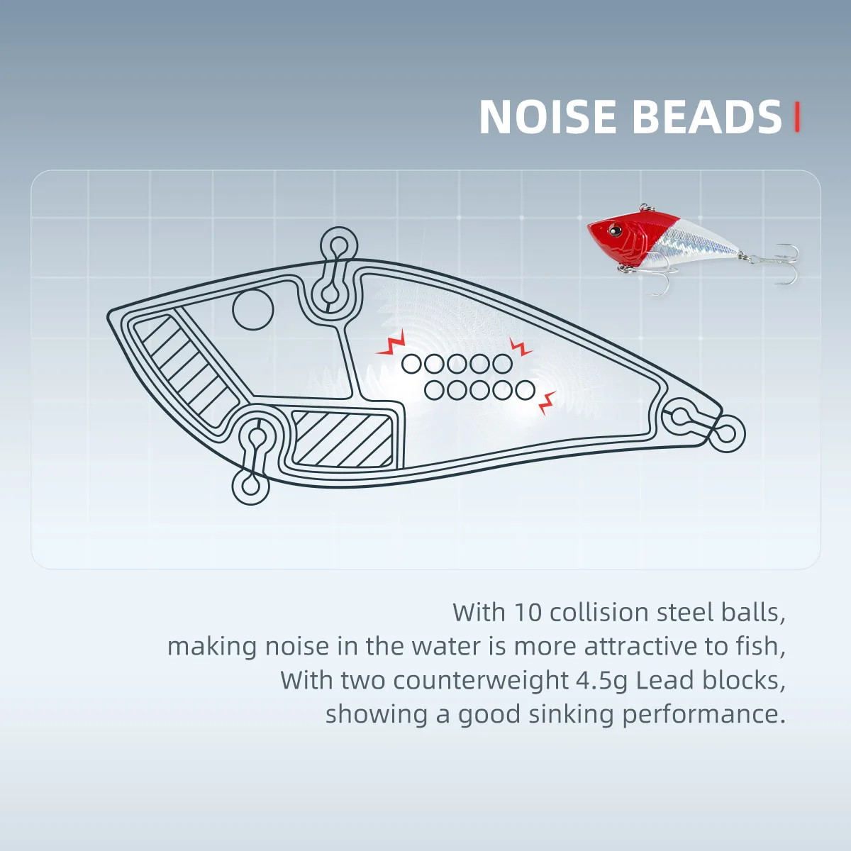 Noeby-señuelo de pesca Crankbait sin labios, 70mm, 17,3g, sonajero, vibración que se hunde, cebo duro Artificial para perca, señuelos de pesca dorados - imagen 3