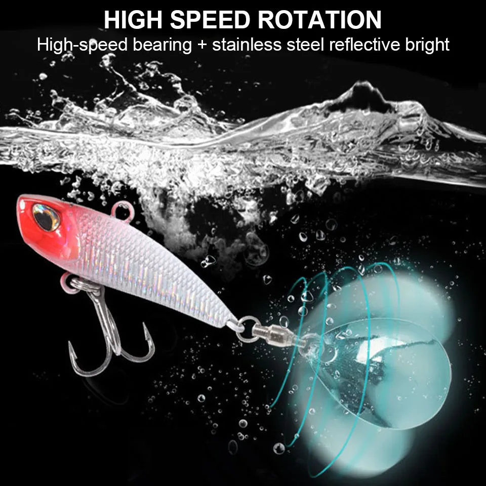 Walk Fish Wobbler - Señuelo vibrante con lentejuelas para pesca - imagen 3