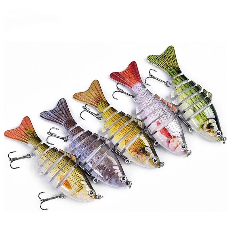 ALASICKA 6/7 segmentos 10cm 17g15g pesca wobbler realista Swimbait Crankbait cebo duro lento Isca señuelos artificiales aparejos de pesca - imagen 3