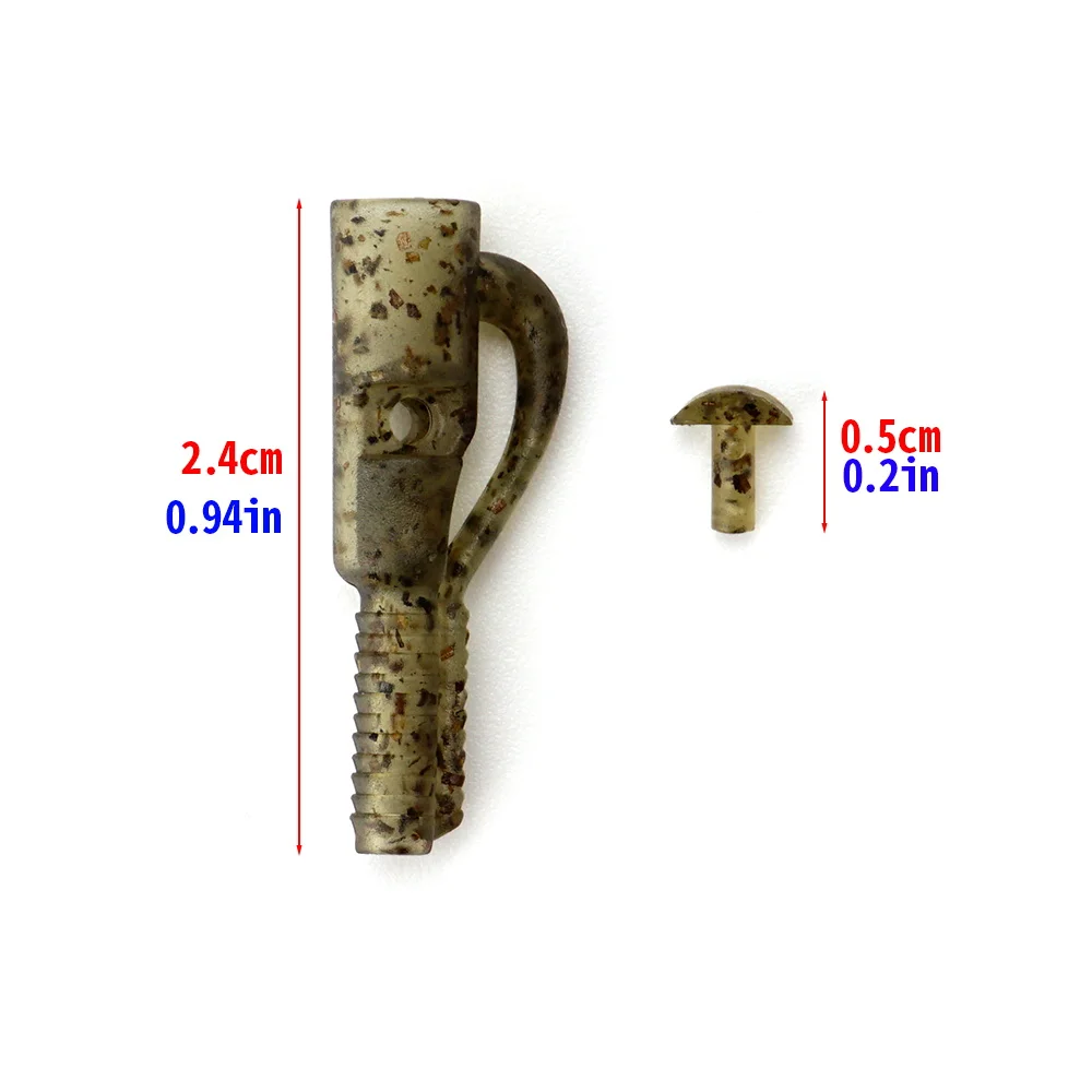 Hirisi 15 Uds Clips de plomo de seguridad para pesca de carpa con Pin para aparejos terminales de pesca AH056-6 accesorios de pesca - imagen 3