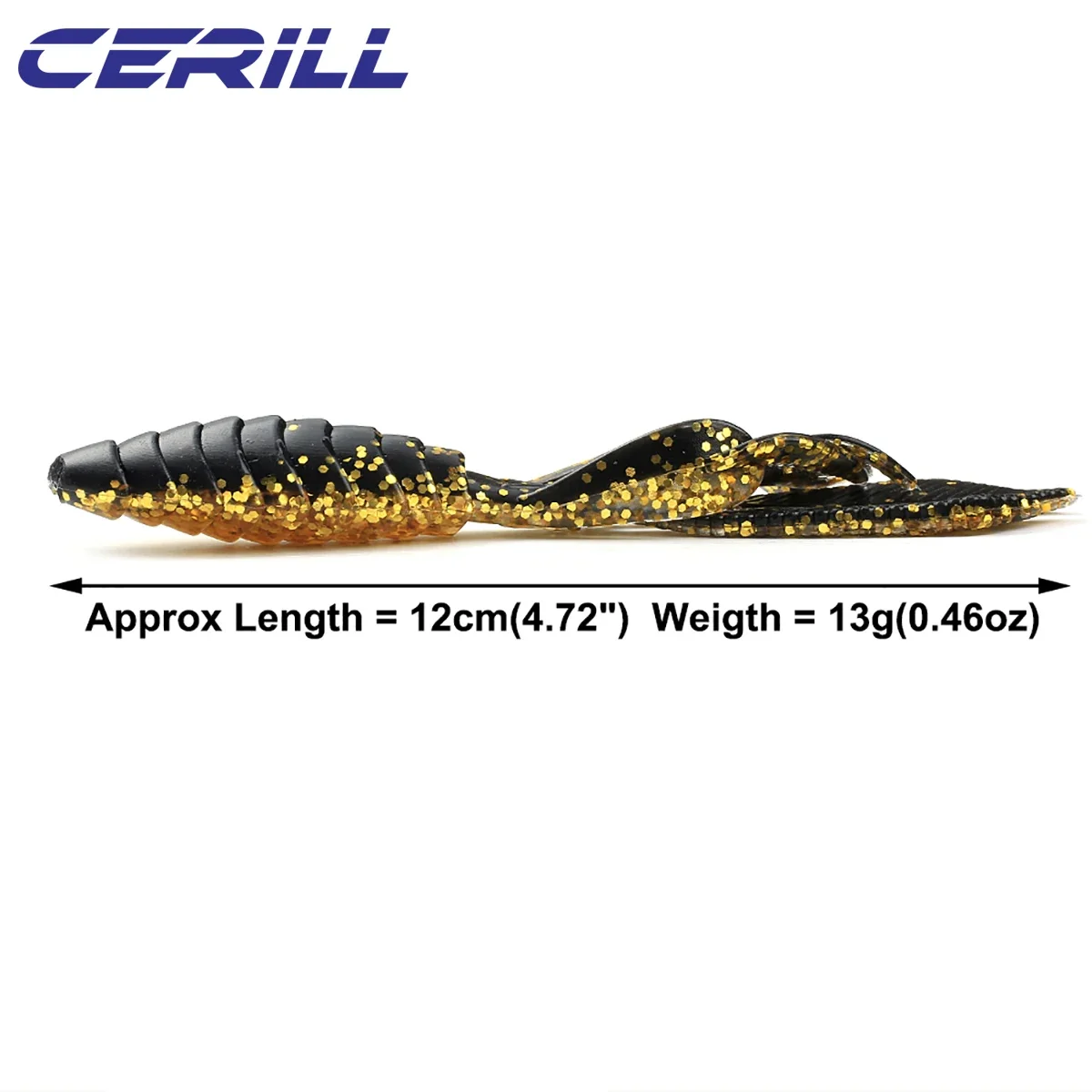 Cerill 5 unids/lote 12cm 13g plástico Craw señuelo de pesca suave cebo de camarón silicona Bass Pike Shiner Jigging Wobbler Minnow Swimbait - imagen 3