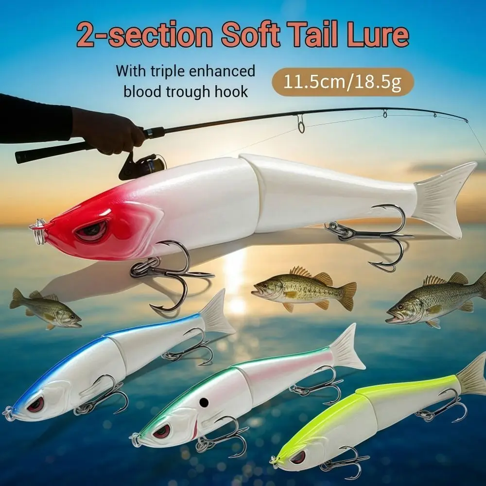 Swimbait 2 secciones 11,5cm – Señuelo duro para mar y agua dulce - imagen 5