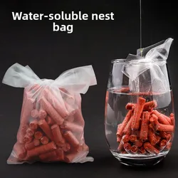 Bolsa de material para anidar peces, bolsa soluble en agua, bolsa instantánea, artefacto de anidación de disolución lenta de proyección remota