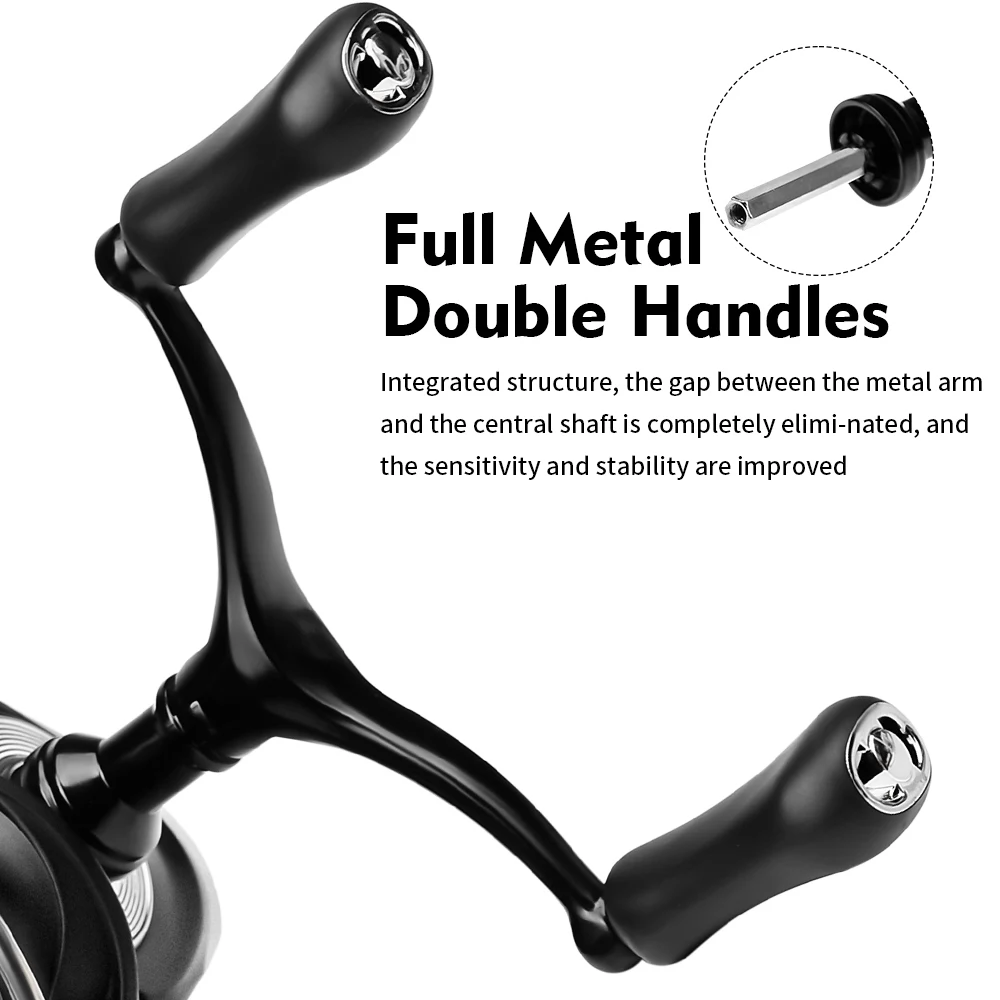 1 rueda giratoria totalmente metálica doble balancín 6,2: 1 6 1BB carrete de pesca remoto modelo TK1000-4000 adecuado para todas las aguas - imagen 4