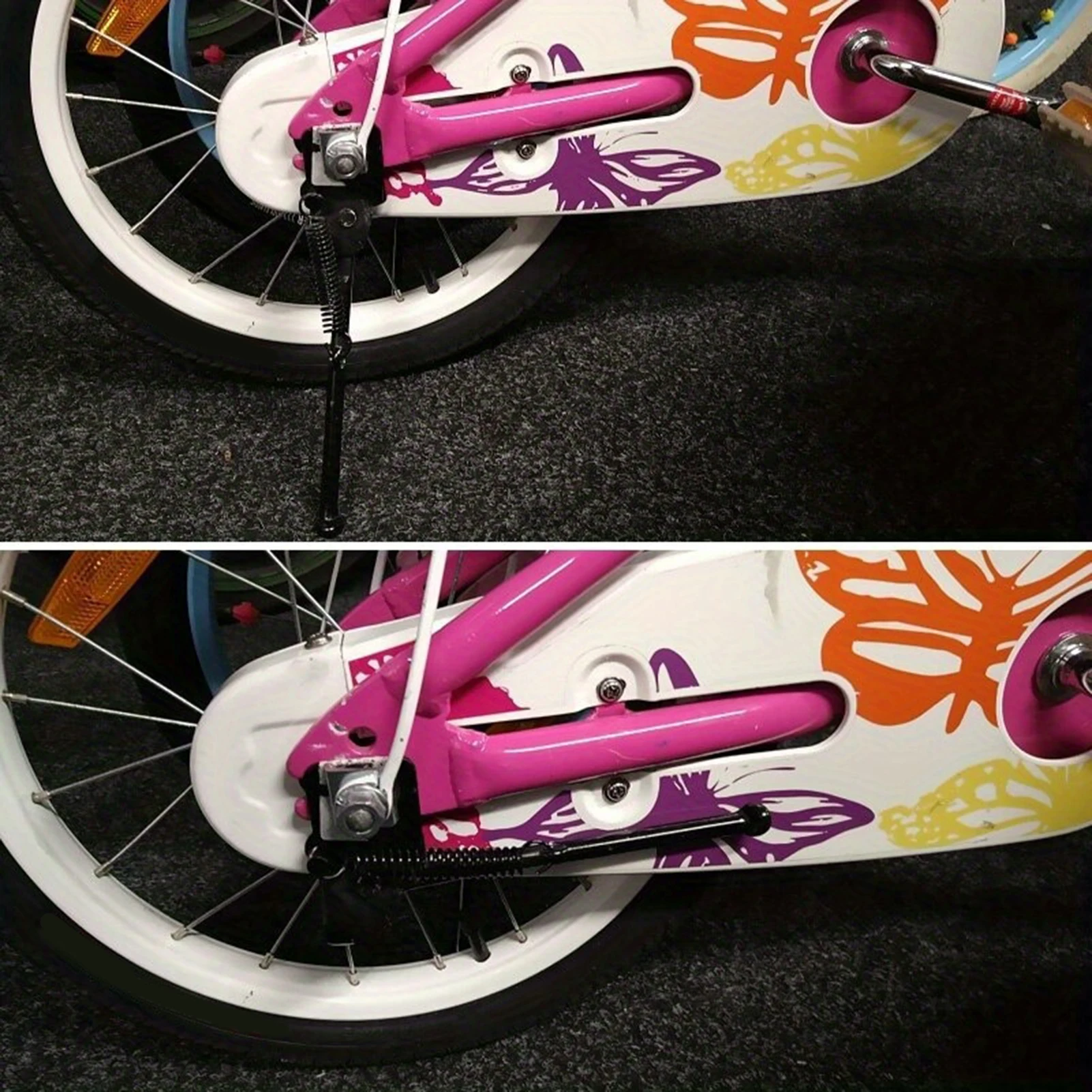 Soporte Universal para bicicleta de 14/18/20 pulgadas, aleación de hierro duradera, pie sin patadas para bicicleta eléctrica, accesorio para ciclismo y motocicleta - imagen 4