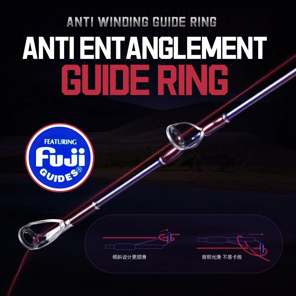 Caña de pescar de mar SOLOKING OCEAN ROSE, caña de Jigging lenta para plantilla de Metal, señuelo, anillo Fuji, 2 secciones, 1,85 m, 1,88 m, caña giratoria Baicasting - imagen 3