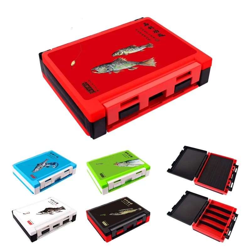 Cajas de pesca, caja de almacenamiento de señuelos de doble cara, organizador de cebo duro, Spinner, caja de herramientas de plástico, contenedor, caja de aparejos de gancho para pesca - imagen 3
